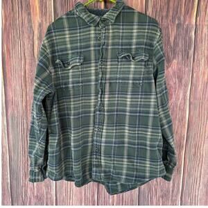 EUC Preowned Woolrich Brawny Flannel XXL Dusty Olive